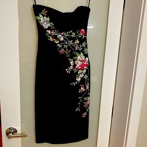 Strapless midi dress